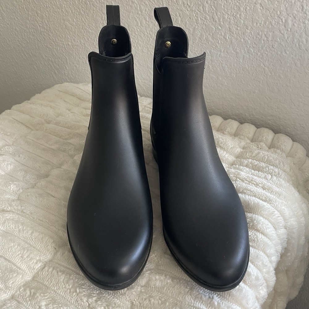 Sam Edelman Black Rain Boots High Top Ankle Women's Size 8